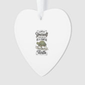 Grappige Schildpad Citaat Vintage Gravure Ontwerp  Ornament (voorkant)