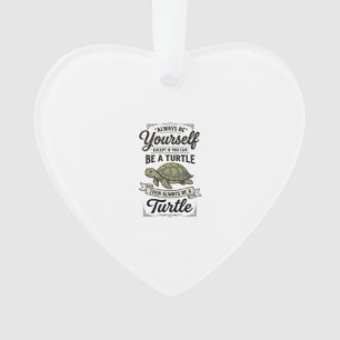 Grappige Schildpad Citaat Vintage Gravure Ontwerp Ornament