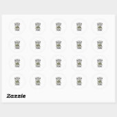 Grappige Schildpad Citaat Vintage Gravure Ontwerp Ronde Sticker (Vel)