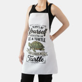 Grappige Schildpad Citaat Vintage Gravure Ontwerp  Schort (Insitu)