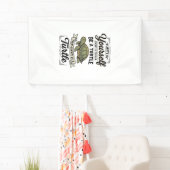 Grappige Schildpad Citaat Vintage Gravure Ontwerp Spandoek (Insitu)