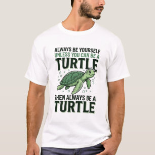 Grappige Schildpad Citaat Vintage Gravure Ontwerp_ T-shirt