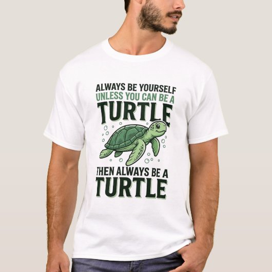 Grappige Schildpad Citaat Vintage Gravure Ontwerp_ T-shirt (Voorkant)
