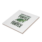 Grappige Schildpad Citaat Vintage Gravure Ontwerp_ Tegeltje (Zijkant)