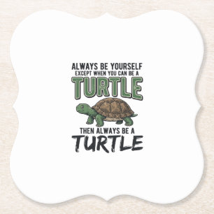Grappige Schildpad Citaat Vintage Vector Design_1 Kartonnen Onderzetters