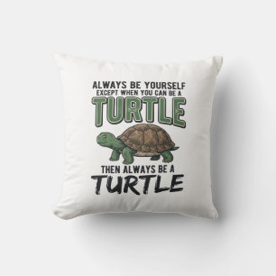 Grappige Schildpad Citaat Vintage Vector Design_1 Kussen