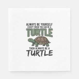 Grappige Schildpad Citaat Vintage Vector Design_1 Servet