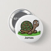 Grappige Schildpad Custom Ronde Button 5,7 Cm (Voorkant /achterkant)