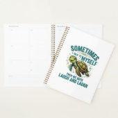 Grappige Schildpad Die Met Zichzelf Praat Vintage Planner (Display)