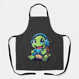 Grappige Schildpad Gamer Gamet Schildpadden Videog Schort