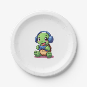 Grappige Schildpad Gamer Gamet Schildpadden Videos Papieren Bordje
