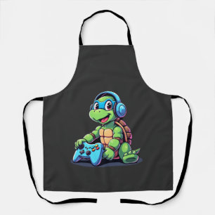 Grappige Schildpad Gamer Gameturtle Videospel (2) Schort
