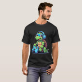 Grappige Schildpad Gamer Gaming Schildpadden Video T-shirt (Voorkant volledig)