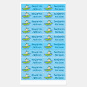 Grappige schildpad golf surfen cartoon gepersonali labels (Vel)