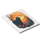 Grappige Schildpad Halloween Silhouet Spookachtige Notitieblok (Schuin)