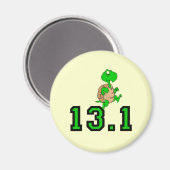 Grappige schildpad halve marathon magneet (Voorkant / Achterkant)
