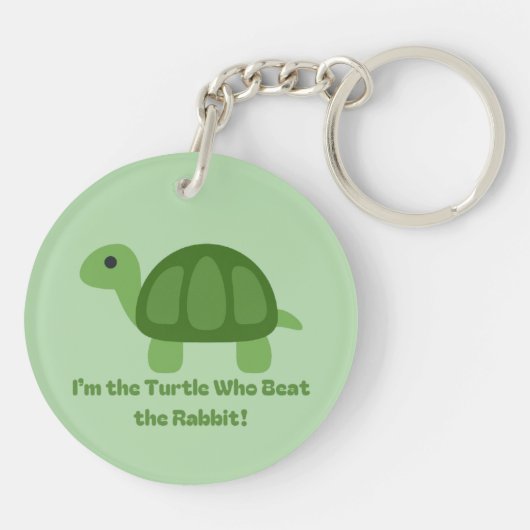 Grappige schildpad Ik ben de schildpad die het kon Sleutelhanger (Achterkant)