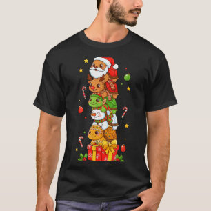 Grappige Schildpad Kerstman Elf Sneeuwman Kerst Vr T-shirt