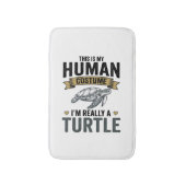 Grappige Schildpad Kostuum Vintage Gravure Ontwerp Badmat (Voorkant Verticaal)