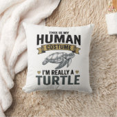 Grappige Schildpad Kostuum Vintage Gravure Ontwerp Kussen (Deken)