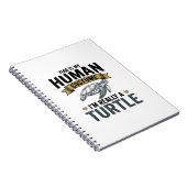 Grappige Schildpad Kostuum Vintage Gravure Ontwerp Notitieboek (Rechterzijde)