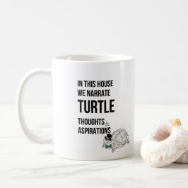 Grappige schildpad liefhebbers citaat koffiemok