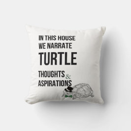 Grappige schildpad liefhebbers citaat kussen
