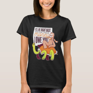 Grappige schildpad luiaard Schattigee leuke dieren T-shirt