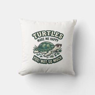 Grappige Schildpad Maakt Me Gelukkig Vintage Kussen