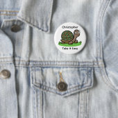 Grappige Schildpad Neem het Leven Licht Aangepaste Ronde Button 5,7 Cm (In situ)