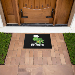 Grappige Schildpad Slow Cooker Chef Koken Landschi Deurmat