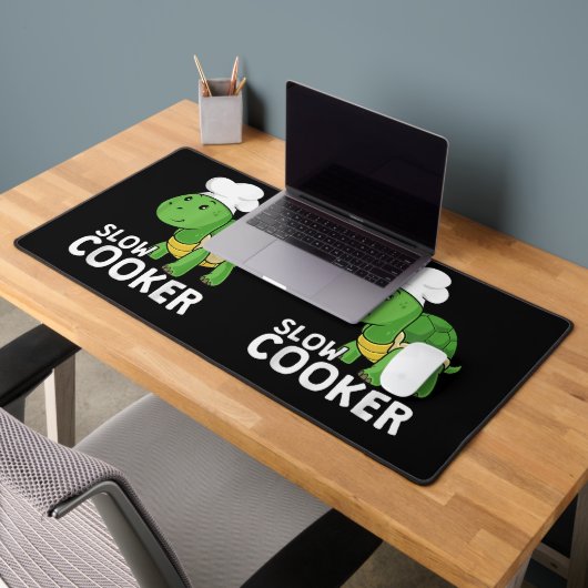 Grappige Schildpad Slowcooker Chef Koken Landschil Bureaumat (Kantoor 2)