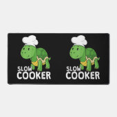 Grappige Schildpad Slowcooker Chef Koken Landschil Bureaumat (Voorkant)