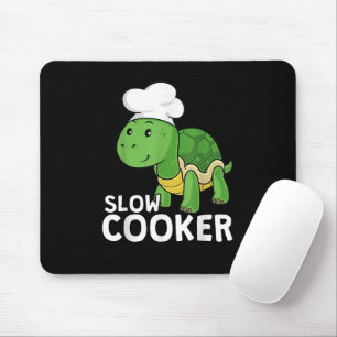 Grappige Schildpad Slowcooker Chef Koken Landschil Muismat