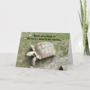 Grappige Schildpad Verjaardag Kaart