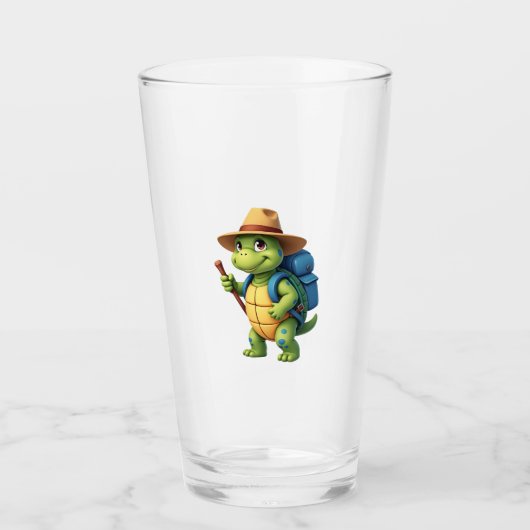 Grappige Schildpad Wandelen Graphic Camping Lover  Glas (Voorkant)