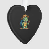 Grappige Schildpad Wandelende Grafische Camping Li Ornament (voorkant)