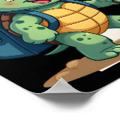 Grappige Schildpad Wandelende Grafische Camping Li Poster (Hoek)