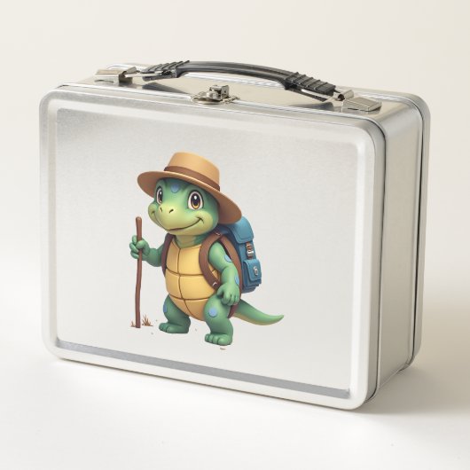 Grappige Schildpad Wandelende Grafische Kampeerlie (Voorkant)