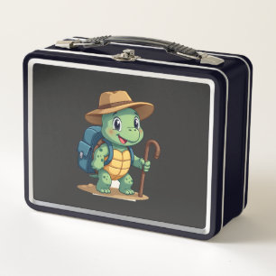 Grappige Schildpad Wandelende Grafische Kampeerlie
