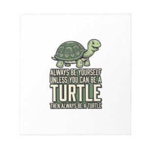 Grappige Schildpad Wees Jezelf Vintage Shirt Ontwe Notitieblok