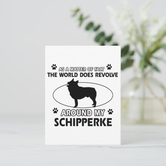 grappige SCHIPPERKE-design Briefkaart (Staand voorkant)