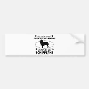 grappige SCHIPPERKE-design Bumpersticker