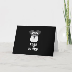 grappige schnauzer angst baard cadeau feestdagen kaart