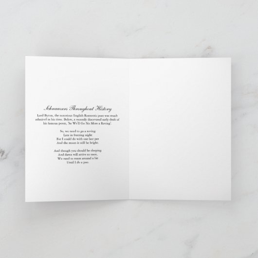 Grappige Schnauzer Byron Groeten Kaart (Binnen)