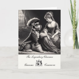 Grappige Schnauzer Casanova Vouwkaart Kaart