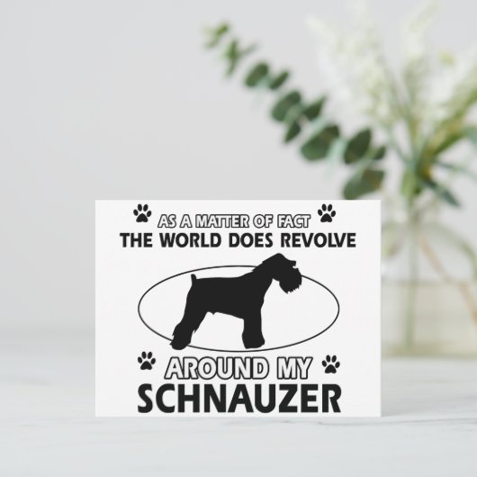grappige SCHNAUZER-design Briefkaart (Staand voorkant)