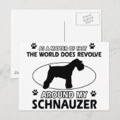 grappige SCHNAUZER-design Briefkaart (Voorkant / Achterkant)
