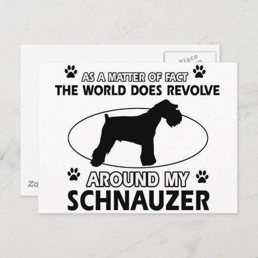 grappige SCHNAUZER-design Briefkaart (Voorkant / Achterkant)