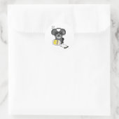 Grappige schnauzer hond gemorste mayonaise ronde sticker (Tas)